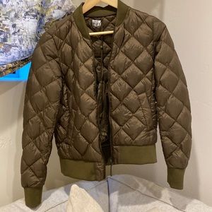 32 Degrees green puffer jacket